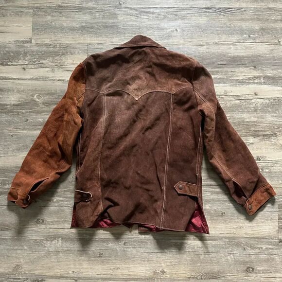 Vintage 60s Ramos Cowhide Western Suede Leather Jacket Size 40 - Picture 5 of 6